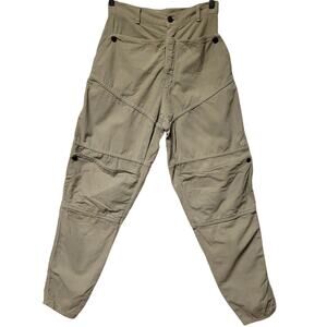 Vtg 80s Iconic Guess Pants Georges Marciano‎ Light Sage Cargo Harem Tapered Sz 3